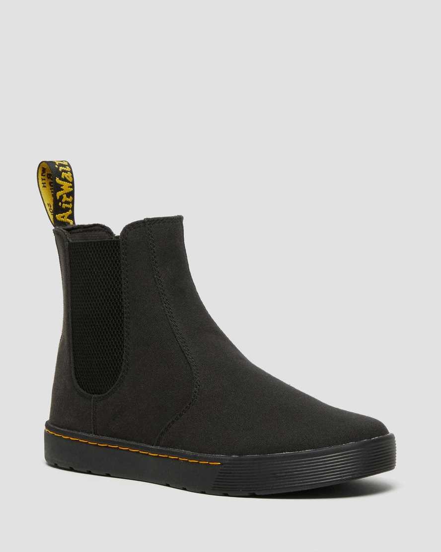 Men\'s Dr Martens Tempesta Canvas Casual Chelsea Boots Black Canvas | 240TWBFPK