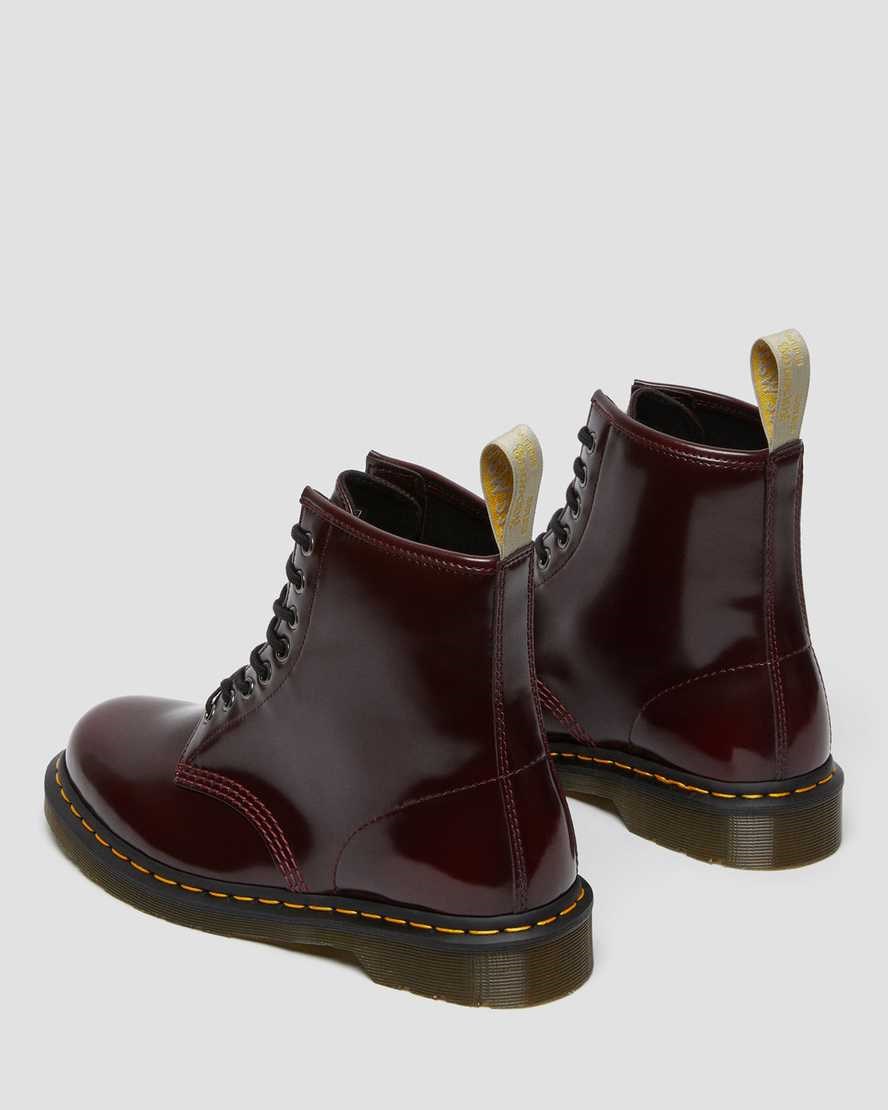 Men's Dr Martens Vegan 1460 Ankle Boots Cherry Red Oxford Rub Off | 472MBNCXT