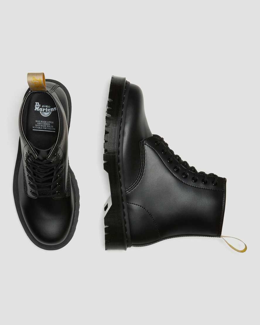 Men's Dr Martens Vegan 1460 Bex Mono Lace Up Boots Black Felix Rub Off | 054CUNQPI