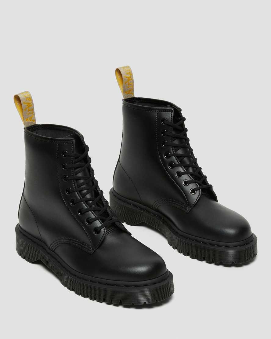 Men's Dr Martens Vegan 1460 Bex Mono Lace Up Boots Black Felix Rub Off | 054CUNQPI