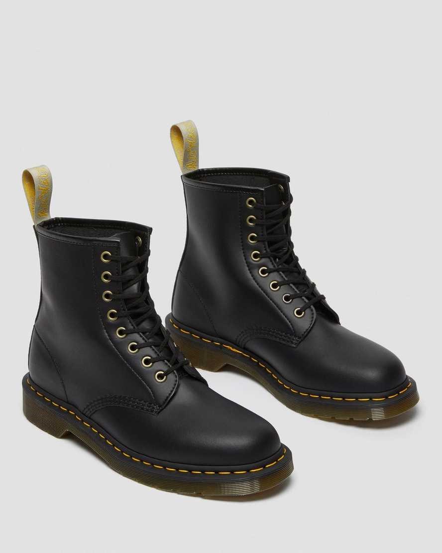 Men's Dr Martens Vegan 1460 Felix Lace Up Boots Black Felix Rub Off | 048NJSDHK