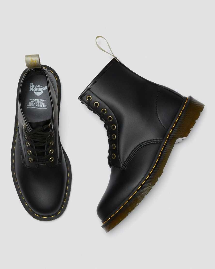 Men's Dr Martens Vegan 1460 Felix Lace Up Boots Black Felix Rub Off | 048NJSDHK