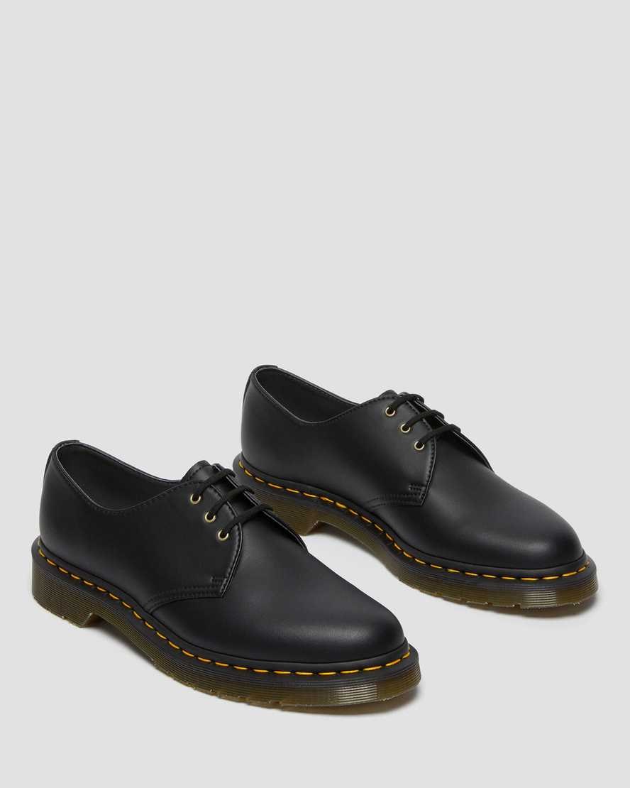 Men's Dr Martens Vegan 1461 Felix Oxford Shoes Black Felix Rub Off | 029DINHRJ