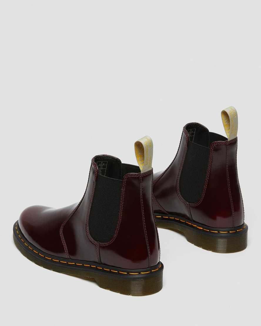 Men's Dr Martens Vegan 2976 Ankle Boots Cherry Red Oxford Rub Off | 730HDWQZB