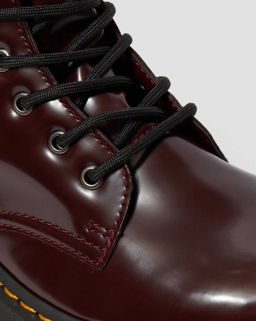 Men's Dr Martens Vegan Jadon II Ankle Boots Cherry Red Oxford Rub Off | 832URVFWN