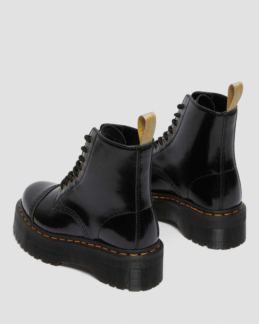 Men's Dr Martens Vegan Sinclair Zip Up Boots Black Oxford | 037XTSPRZ