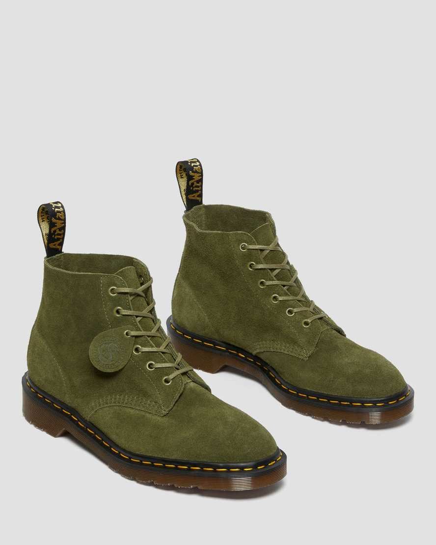 Women's Dr Martens 101 Suede Lace Up Boots Green Desert Oasis Suede | 846DUKCFS