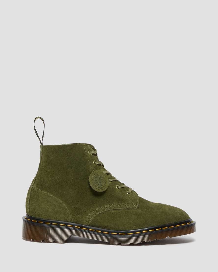 Women's Dr Martens 101 Suede Lace Up Boots Green Desert Oasis Suede | 846DUKCFS