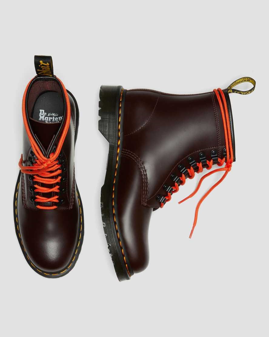 Women's Dr Martens 1460 Ben Smooth Leather Ankle Boots Red Smooth Leather | 953VZTRIY