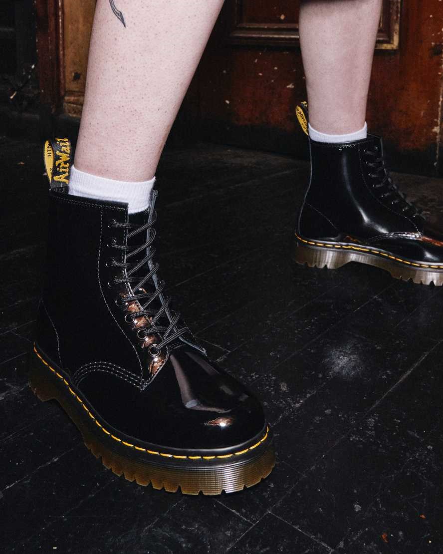 Women's Dr Martens 1460 Bex Patent Leather Lace Up Boots Black Patent Lamper | 325SOWIJZ