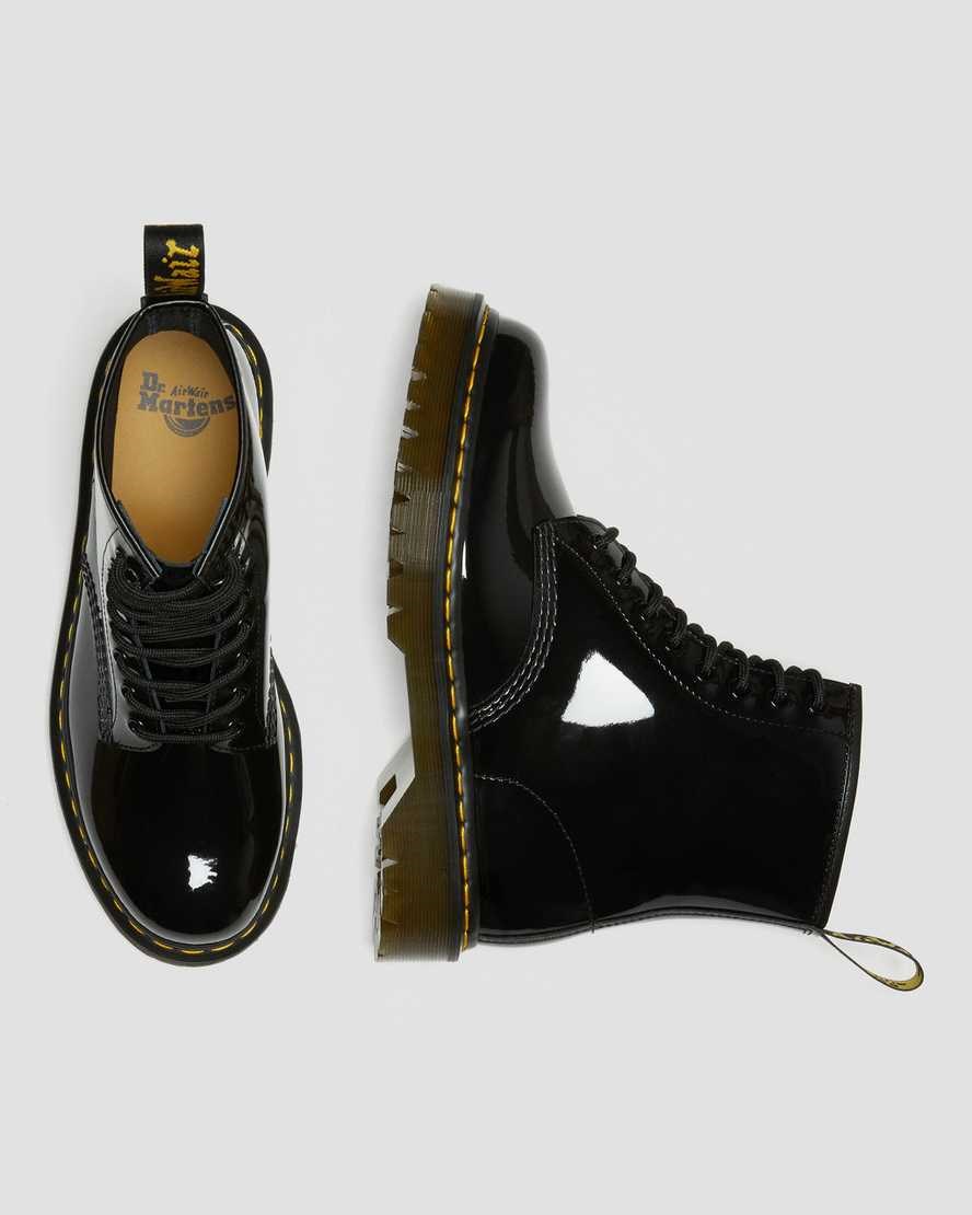 Women's Dr Martens 1460 Bex Patent Leather Lace Up Boots Black Patent Lamper | 325SOWIJZ