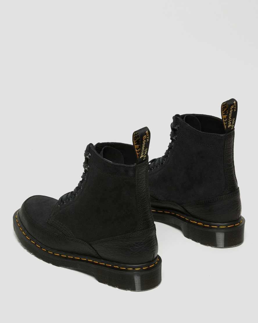 Women's Dr Martens 1460 Guard Made in England Leather Lace Up Boots Black Durango | 459ADUERS