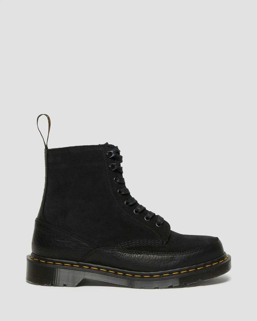 Women's Dr Martens 1460 Guard Made in England Leather Lace Up Boots Black Durango | 459ADUERS