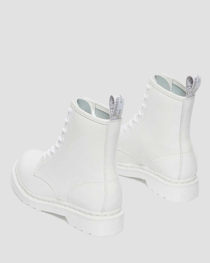 Women's Dr Martens 1460 Mono Patent Leather Ankle Boots White Patent Lamper | 203TNXVEG