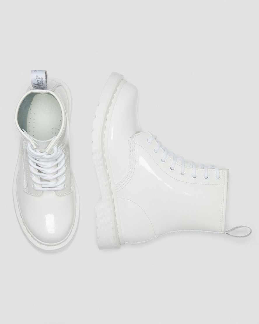 Women's Dr Martens 1460 Mono Patent Leather Ankle Boots White Patent Lamper | 203TNXVEG