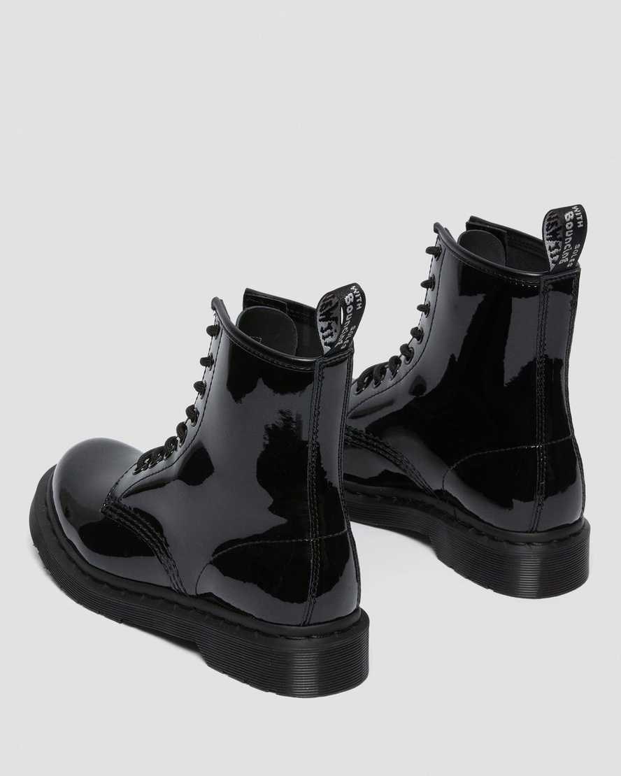 Women's Dr Martens 1460 Mono Patent Leather Ankle Boots Black Patent Lamper | 357OZSJQA