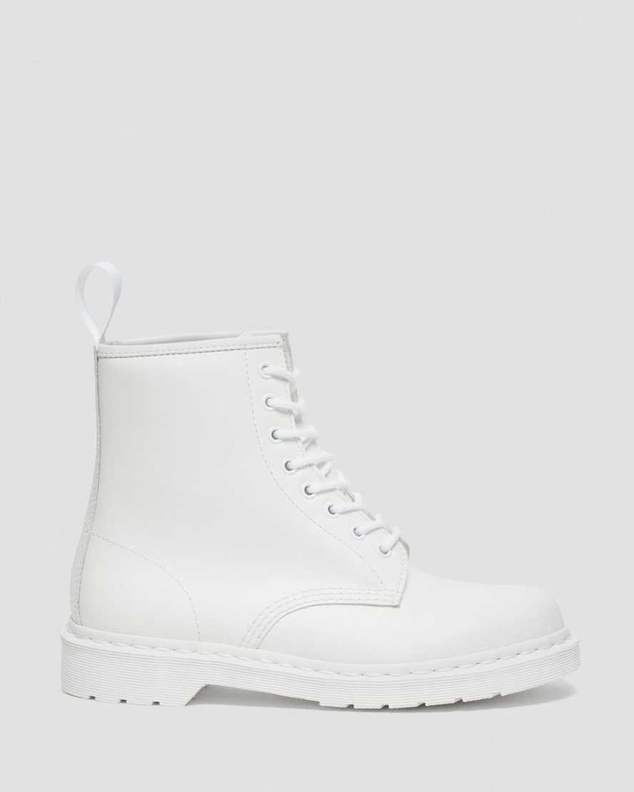 Women's Dr Martens 1460 Mono Smooth Leather Lace Up Boots White Smooth Leather | 073SNACTK