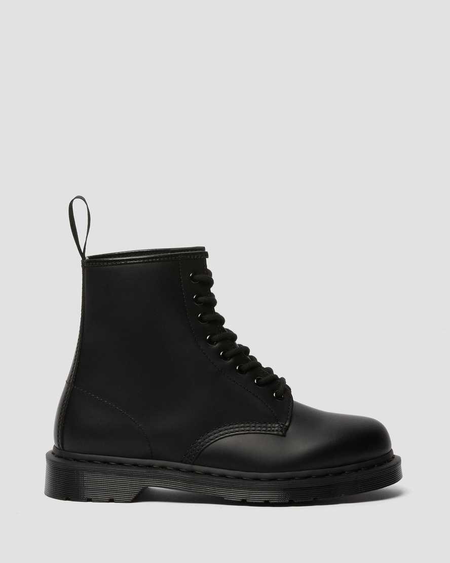 Women's Dr Martens 1460 Mono Smooth Leather Lace Up Boots Black Smooth Leather | 219LRKJXI