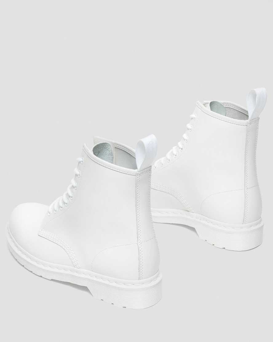 Women's Dr Martens 1460 Mono Smooth Leather Ankle Boots White Smooth Leather | 847EBXUQO