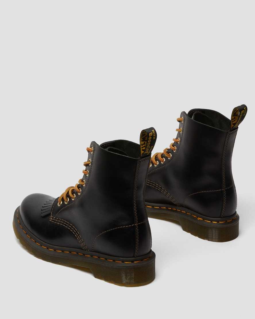 Women's Dr Martens 1460 Pascal Abruzzo Leather Ankle Boots Black Abruzzo Wp | 583SPNLMU