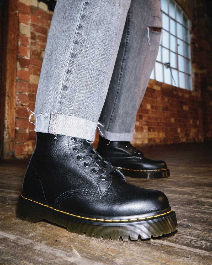 Women's Dr Martens 1460 Pascal Bex Leather Lace Up Boots Black Inuck | 381ALCENZ