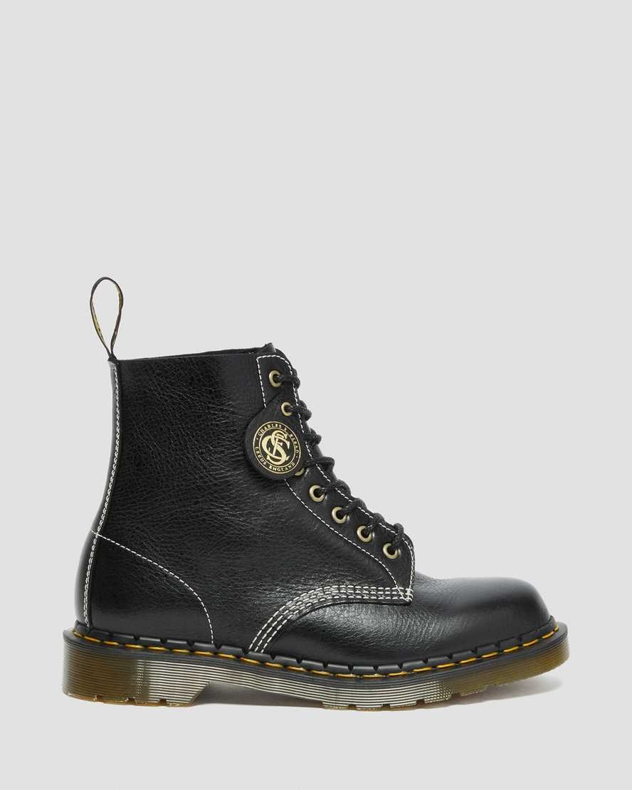 Women's Dr Martens 1460 Pascal Made in England Classic Leather Lace Up Boots Black Kudu Classic | 356JTNAQM