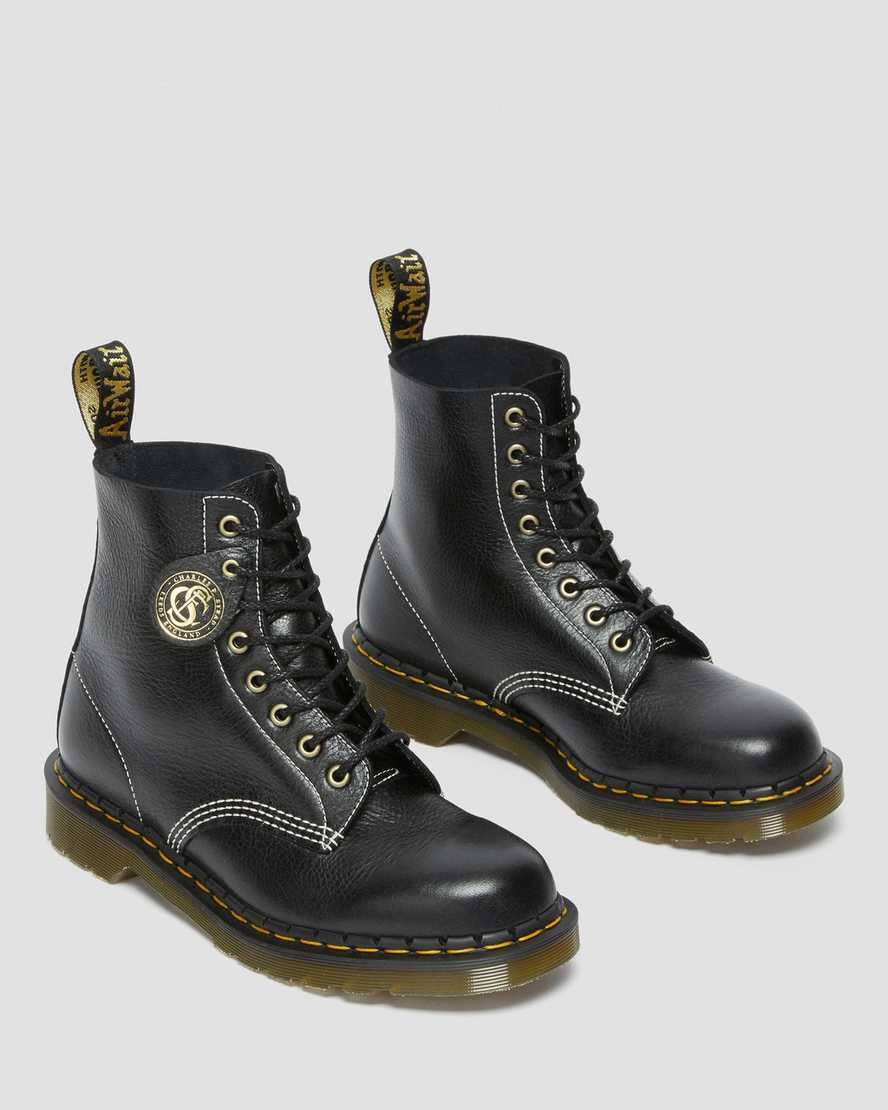 Women's Dr Martens 1460 Pascal Made in England Classic Leather Lace Up Boots Black Kudu Classic | 356JTNAQM