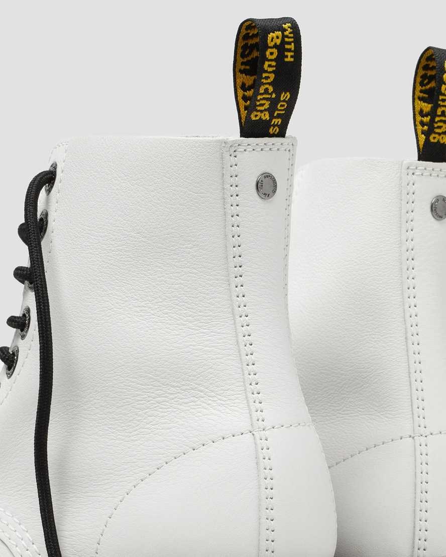 Women's Dr Martens 1460 Pascal Max Leather Ankle Boots White Pisa | 214BWOQPY