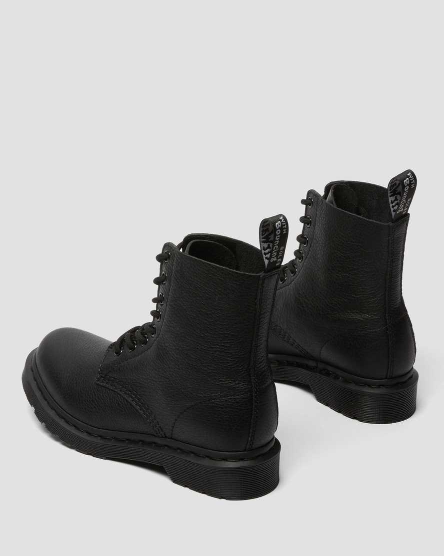 Women's Dr Martens 1460 Pascal Mono Ankle Boots Black Virginia | 017LFIBTC