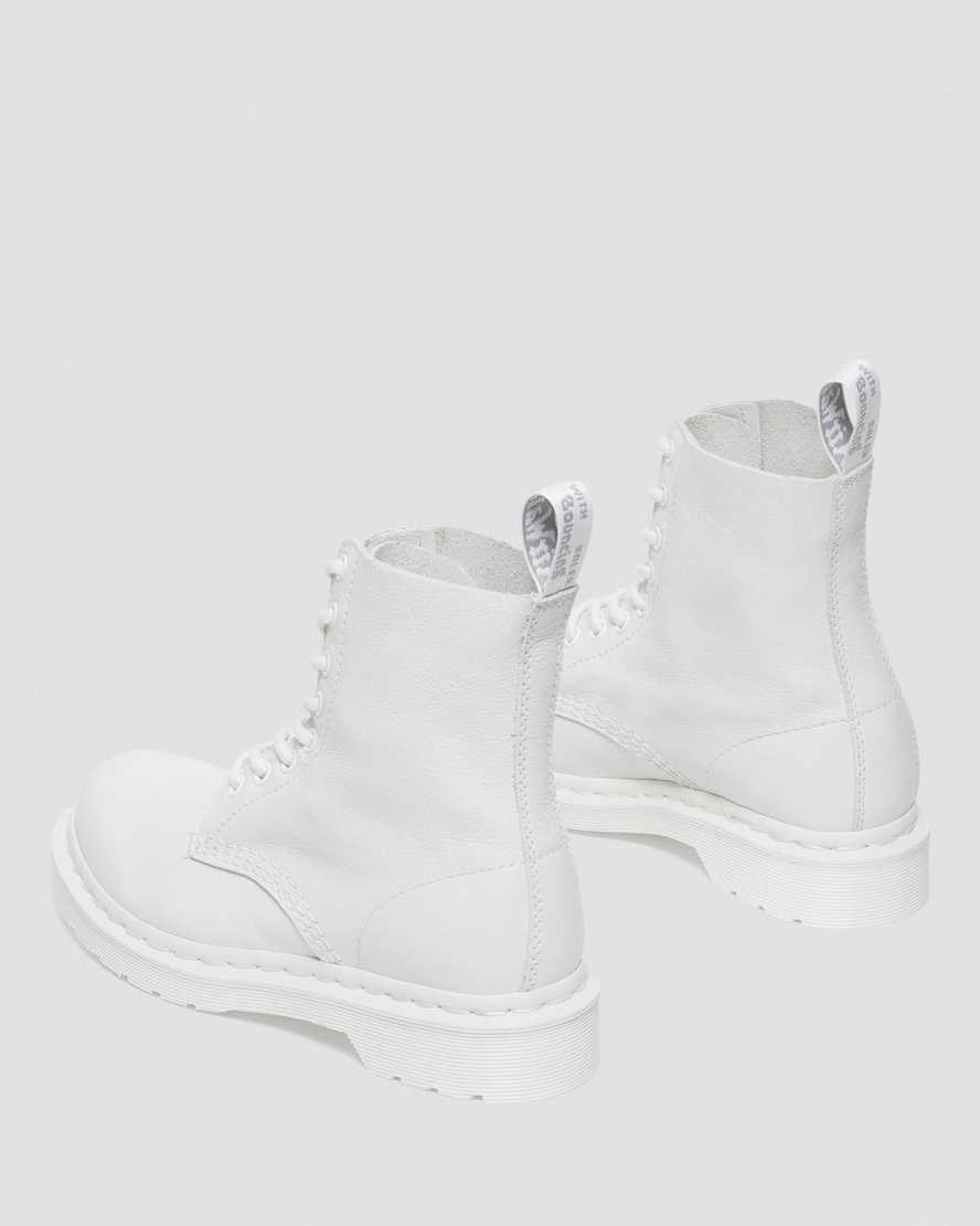 Women's Dr Martens 1460 Pascal Mono Ankle Boots White Virginia | 497UTCEAG