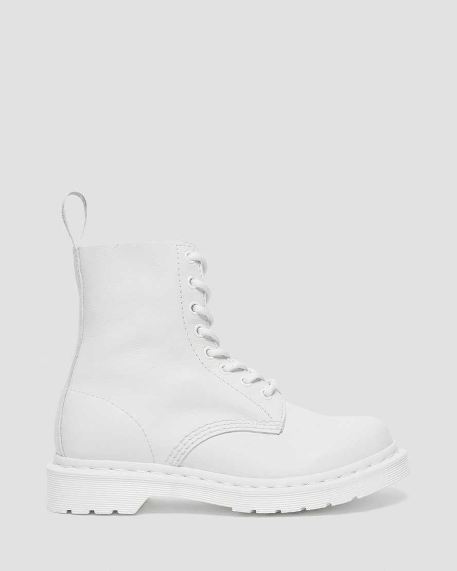 Women's Dr Martens 1460 Pascal Mono Ankle Boots White Virginia | 497UTCEAG