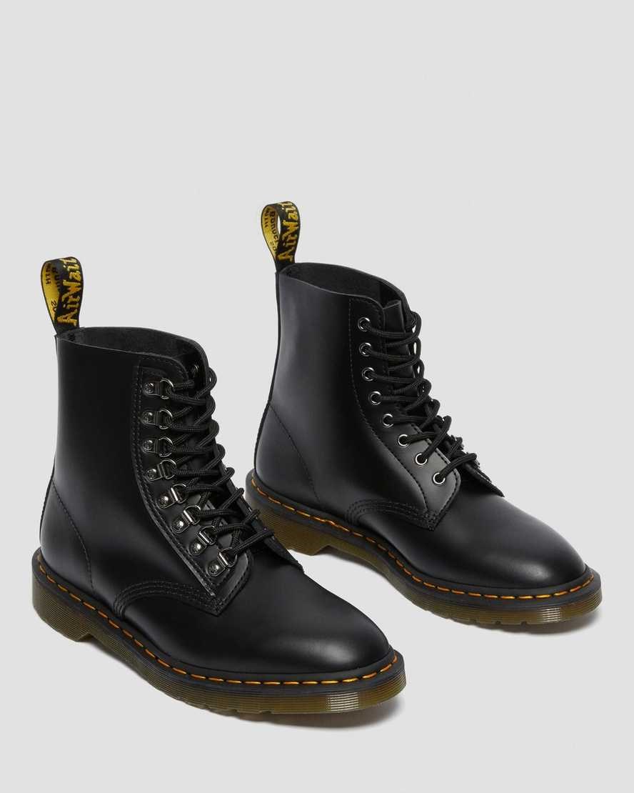 Women's Dr Martens 1460 Pascal Verso Smooth Leather Ankle Boots Black Smooth Leather | 241HTUOIN