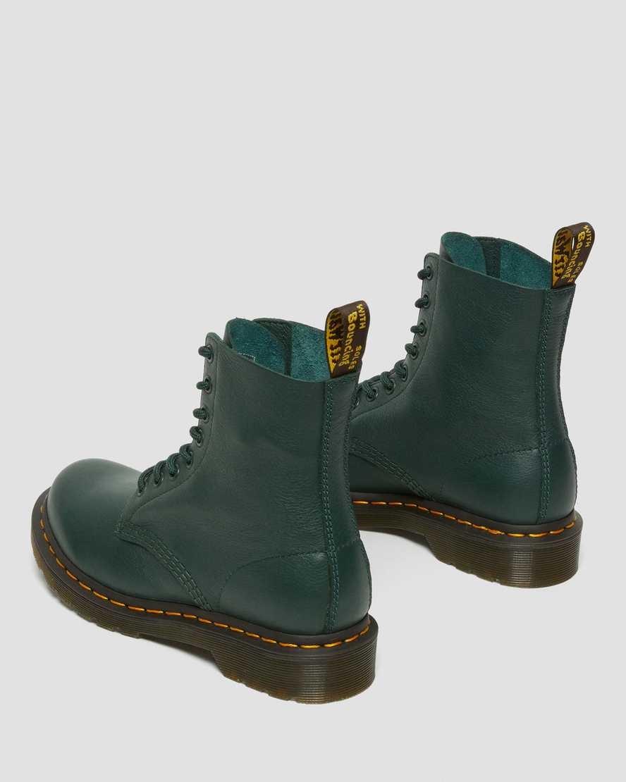 Women's Dr Martens 1460 Pascal Virginia Leather Ankle Boots Green Virginia | 109JIEZQO