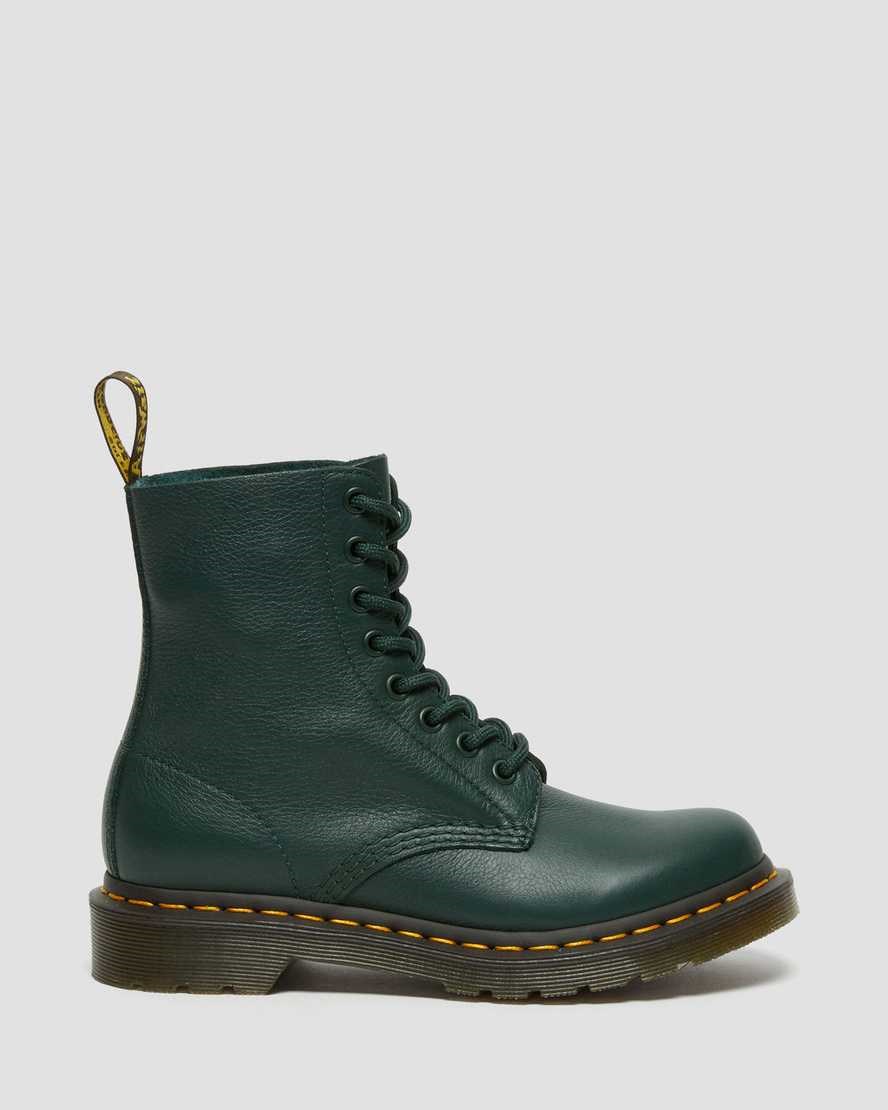 Women's Dr Martens 1460 Pascal Virginia Leather Ankle Boots Green Virginia | 109JIEZQO