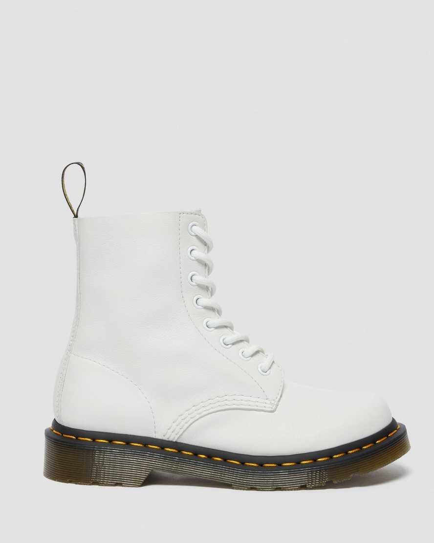 Women's Dr Martens 1460 Pascal Virginia Leather Ankle Boots White Virginia | 185TYDQME