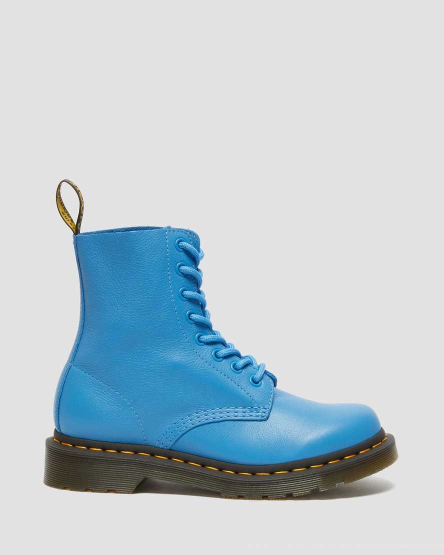 Women's Dr Martens 1460 Pascal Virginia Leather Ankle Boots Blue Virginia | 239VYXEPS