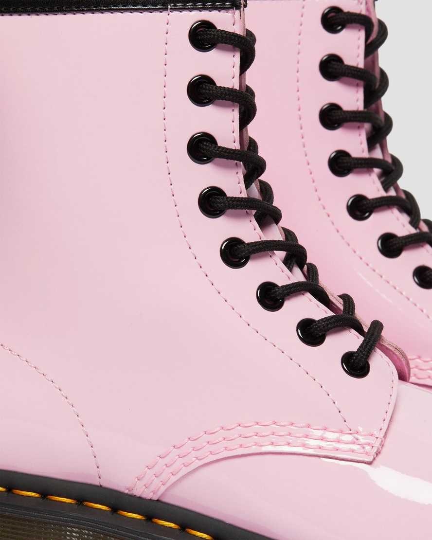 Women's Dr Martens 1460 Patent Leather Ankle Boots Pale Pink Patent Lamper | 360LRDFNI