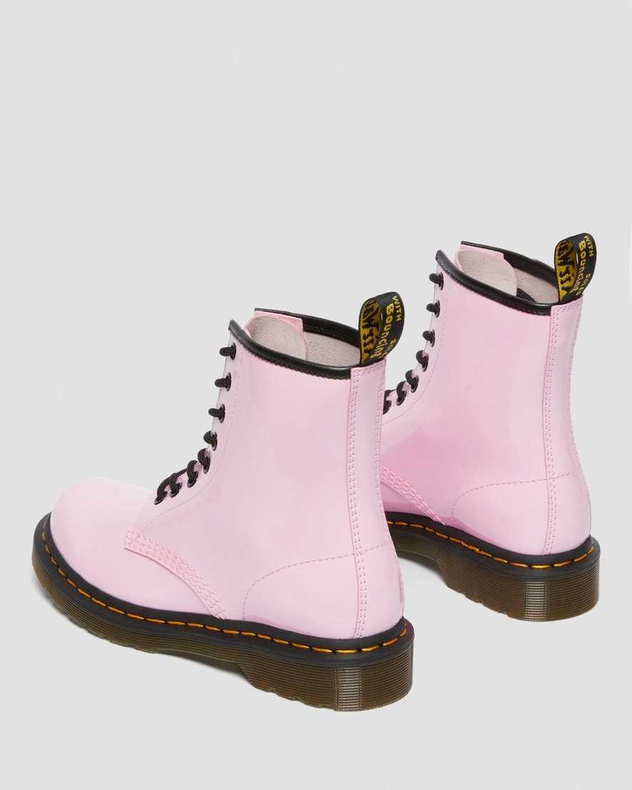 Women's Dr Martens 1460 Patent Leather Ankle Boots Pale Pink Patent Lamper | 360LRDFNI