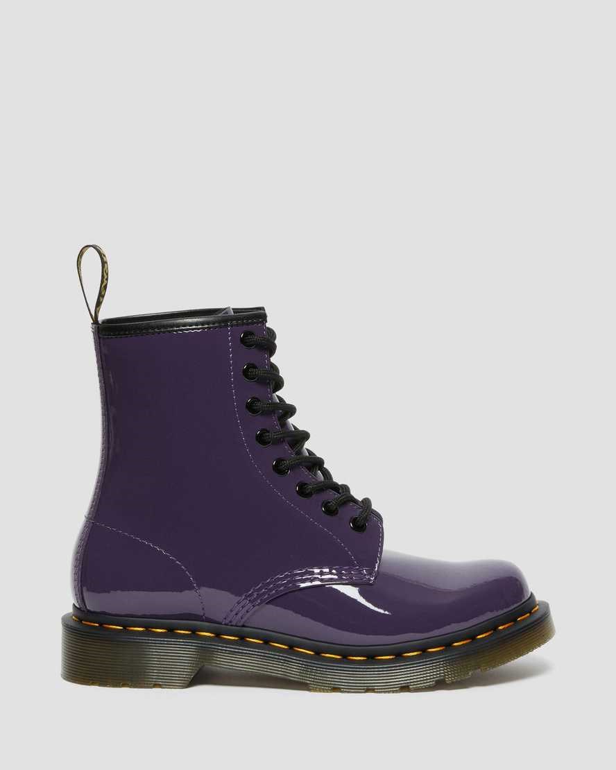 Women's Dr Martens 1460 Patent Leather Patent Boots Blackcurrant Patent Lamper | 716DWUFOY