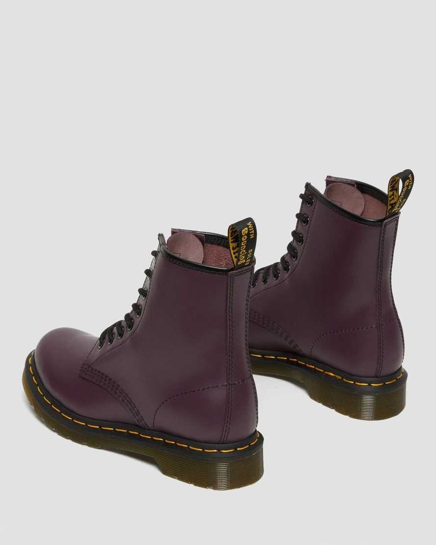 Women's Dr Martens 1460 Smooth Leather Ankle Boots Purple Smooth Leather | 183OBTPZJ