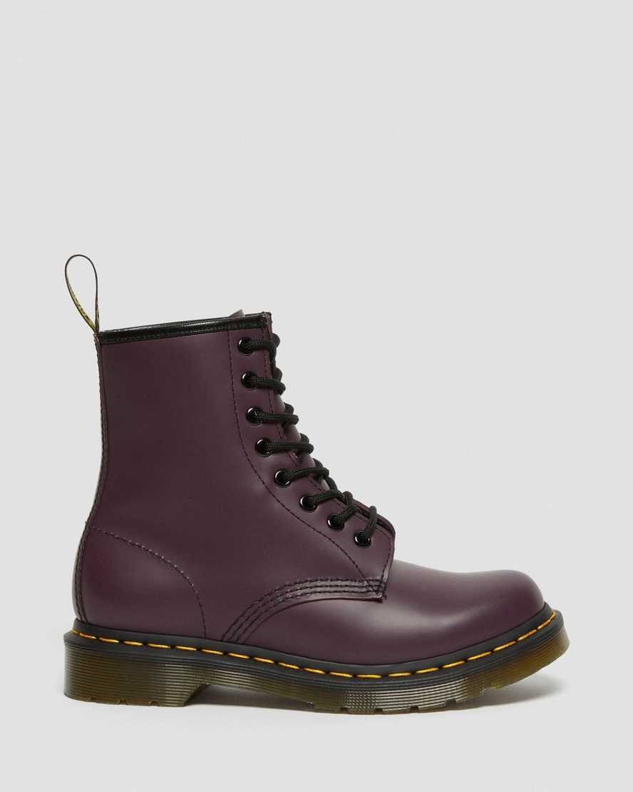 Women's Dr Martens 1460 Smooth Leather Ankle Boots Purple Smooth Leather | 183OBTPZJ