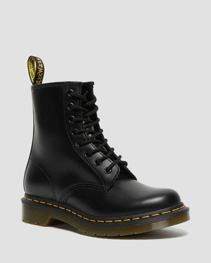 Women's Dr Martens 1460 Smooth Leather Ankle Boots Black Smooth Leather | 207GNIWVU