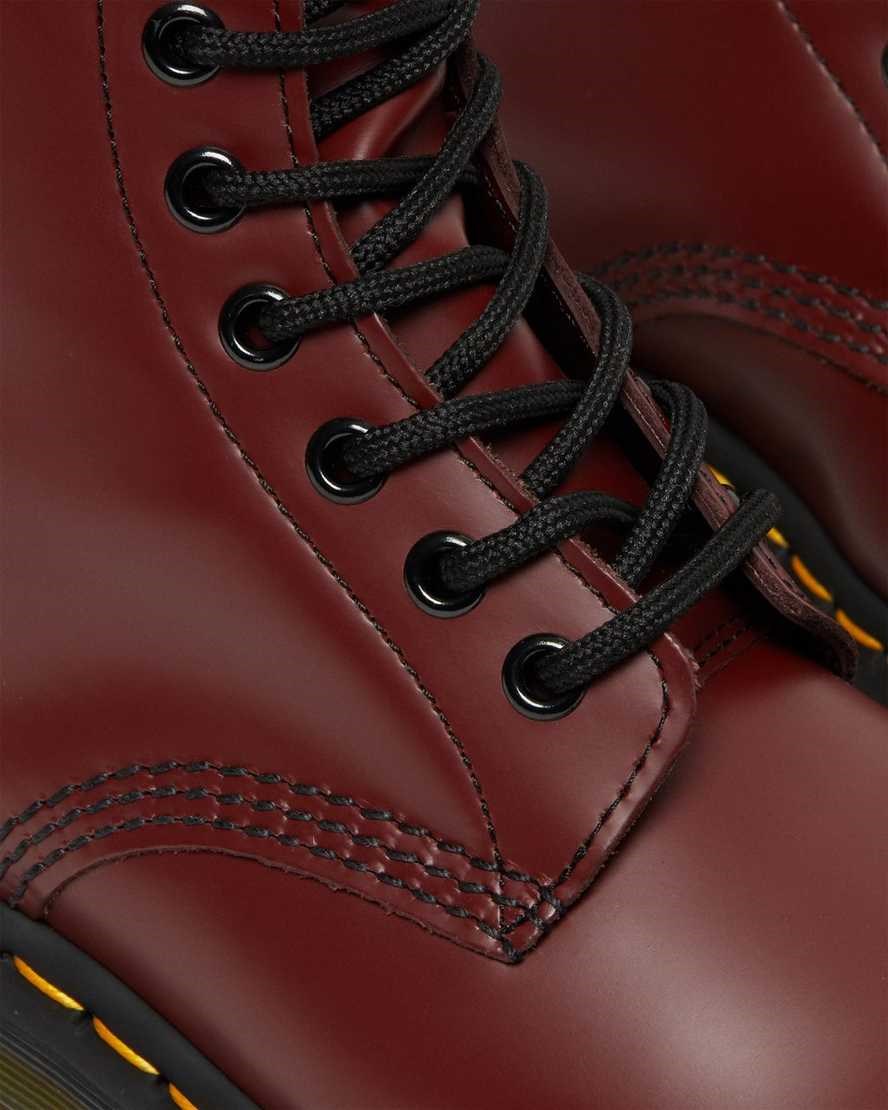 Women's Dr Martens 1460 Smooth Leather Ankle Boots Cherry Red Smooth Leather | 318ITEMFY