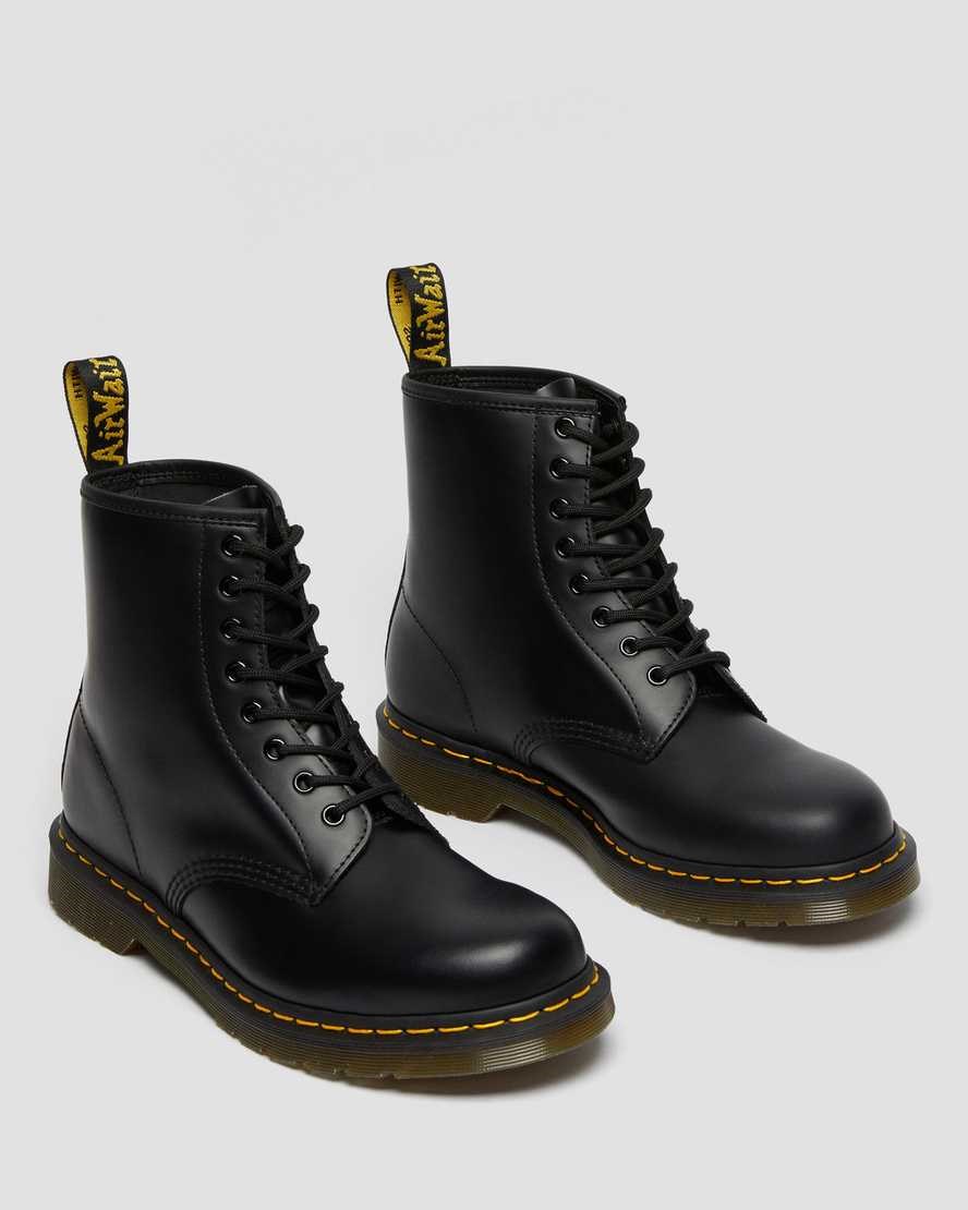 Women's Dr Martens 1460 Smooth Leather Ankle Boots Black Smooth Leather | 372RFMOKW