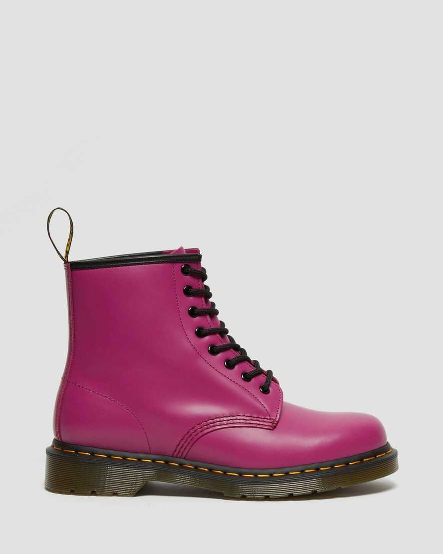 Women's Dr Martens 1460 Smooth Leather Ankle Boots Pink Smooth Leather | 396JZIFWX