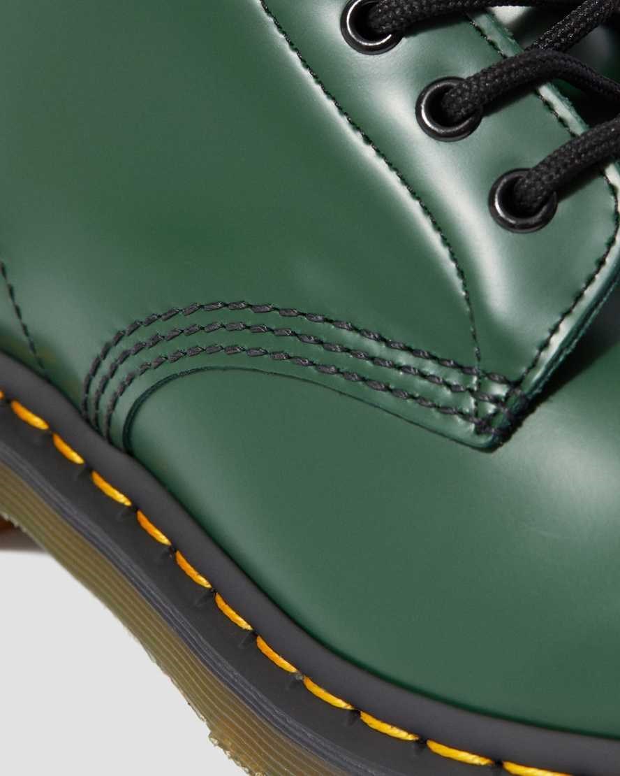 Women's Dr Martens 1460 Smooth Leather Ankle Boots Green Smooth Leather | 820VKBLDF