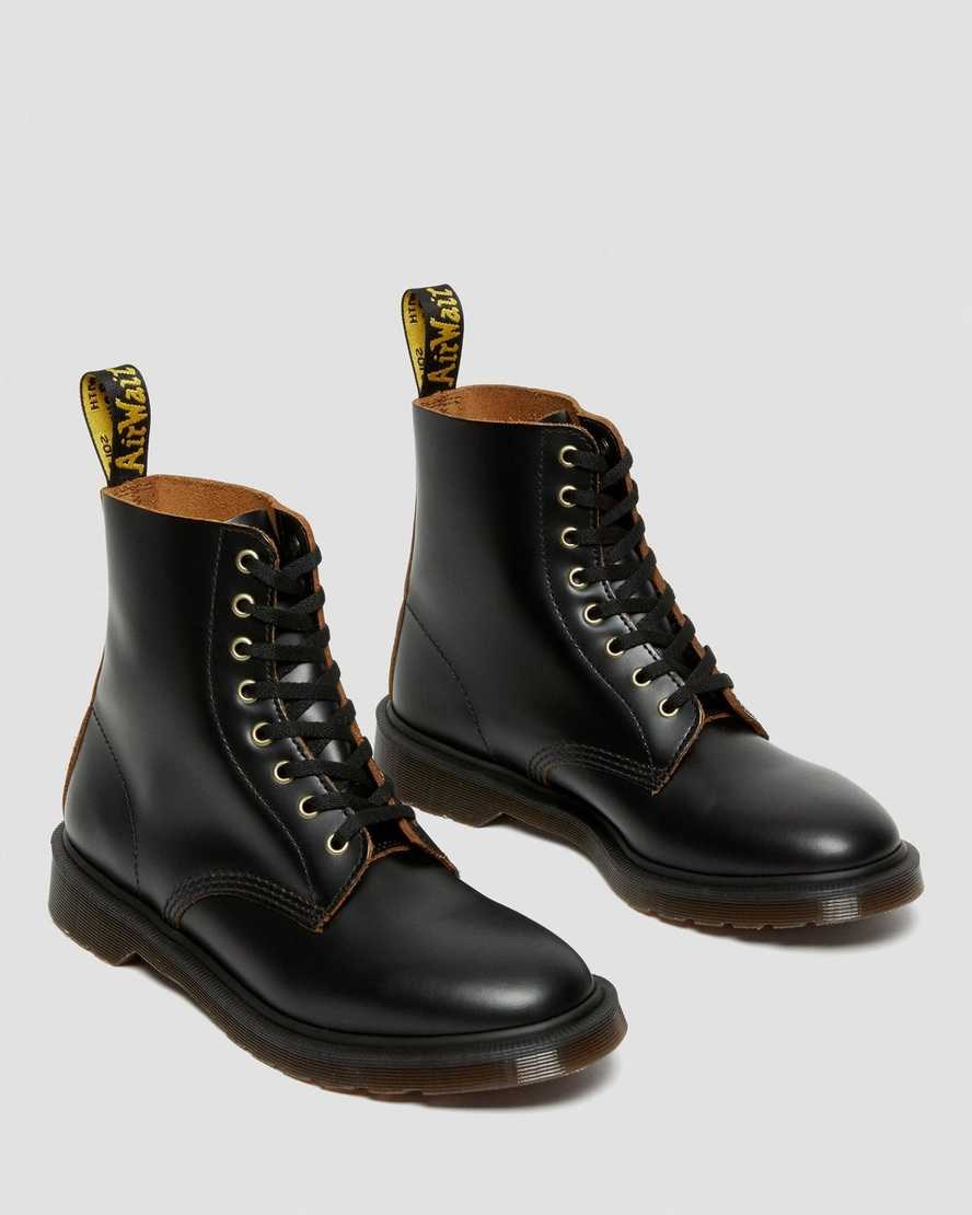 Women's Dr Martens 1460 Vintage Smooth Leather Ankle Boots Black Vintage Smooth | 807BHMDUT