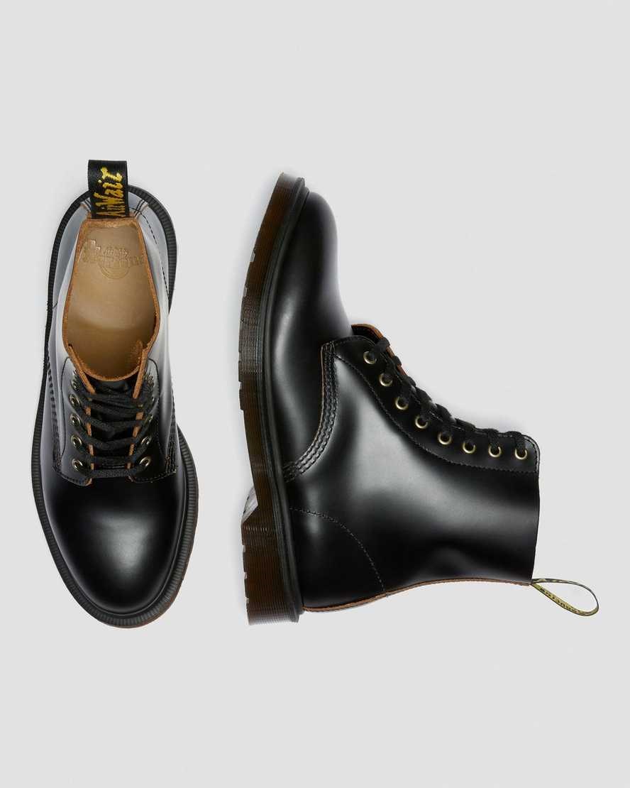 Women's Dr Martens 1460 Vintage Smooth Leather Ankle Boots Black Vintage Smooth | 807BHMDUT