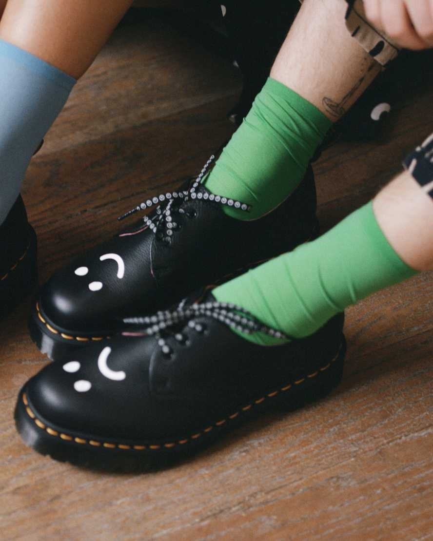 Women's Dr Martens 1461 Bex Lazy Oaf Leather Oxford Shoes Black Pisa | 130UEYMWH