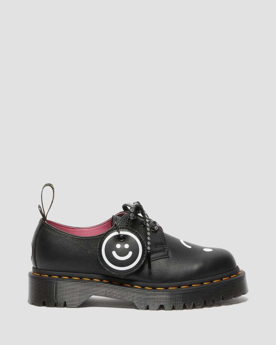 Women's Dr Martens 1461 Bex Lazy Oaf Leather Oxford Shoes Black Pisa | 130UEYMWH